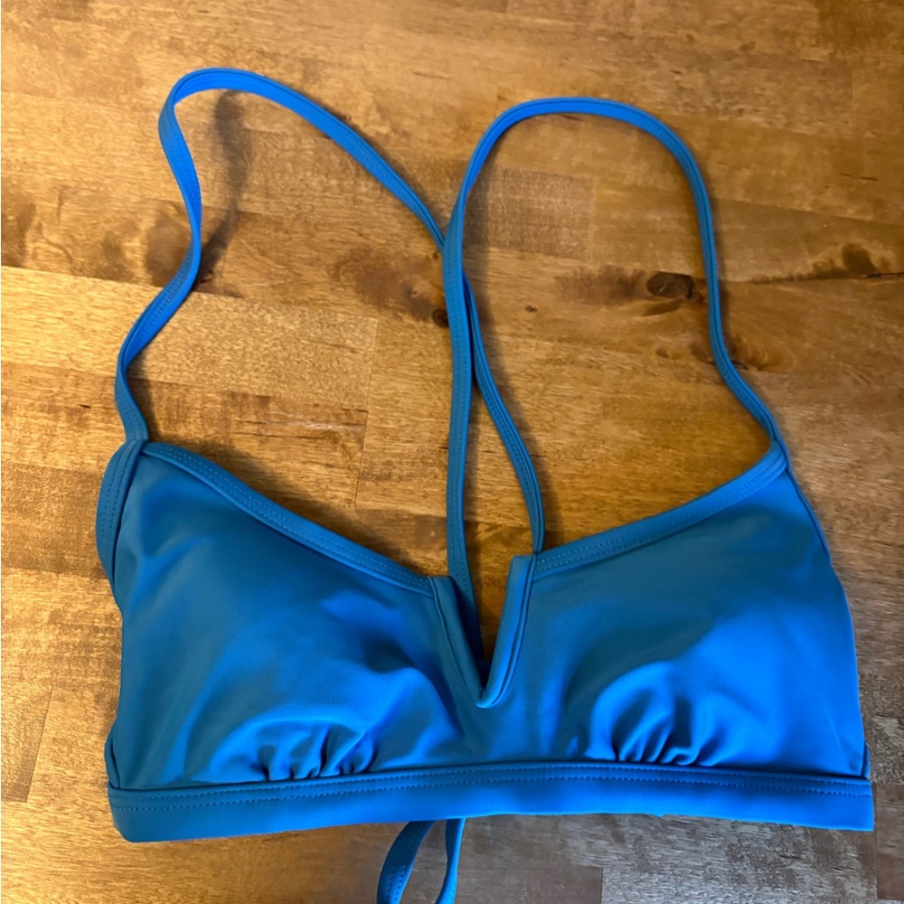 Blue notch bikini Top
